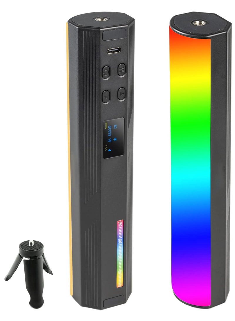 LED Light Stick, Photography for Photo Video Shooting, W200 RGB Handheld Vlog w Magnetic Built-in Battery 3000mAh Compatible with Vlogging YouTube TikTok Living, 1Pcs - Image 1